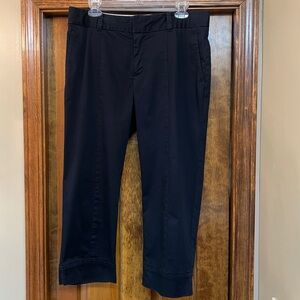 BANANA REPUBLIC Crop Pants Martin Fit Sz 10 Black EUC